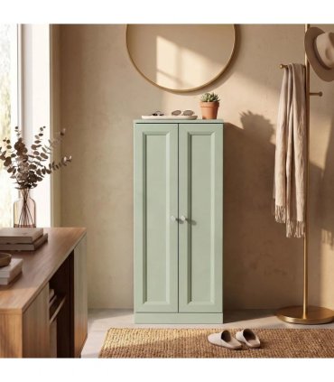 HOMCOM Narrow Bathroom Cabinet, Slim Storage Cabinet with 2 Doors & 4 Tiers, Freestanding Narrow Cupboard