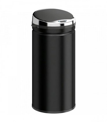 HOMCOM 42L Automatic Motion Sensor Rubbish Bin with Fingerprint Resistant, Stainless Steel, Black