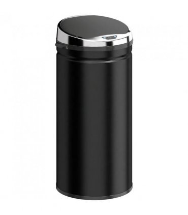 HOMCOM 42L Automatic Motion Sensor Rubbish Bin with Fingerprint Resistant, Stainless Steel, Black