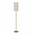 HOMCOM Floor Lamp, Modern Standing Lamp with Linen Shade and Foot Switch, Tall Lamps for Bedroom, Bulb not Included, Gold Tone