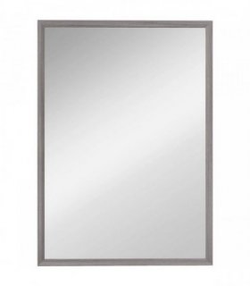 HOMCOM Wall Bathroom Mirror, 50 x 70 cm Wall-Mounted Mirror for Living Room, Bedroom, Hallway, Grey
