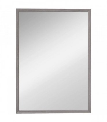 HOMCOM Wall Bathroom Mirror, 50 x 70 cm Wall-Mounted Mirror for Living Room, Bedroom, Hallway, Grey