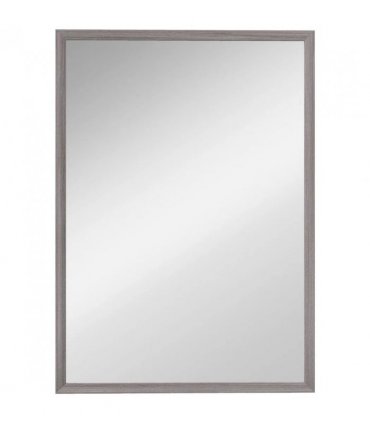 HOMCOM Wall Bathroom Mirror, 50 x 70 cm Wall-Mounted Mirror for Living Room, Bedroom, Hallway, Grey