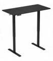HOMCOM Standing Desk Memory Control Height Adjustable Desk 2 Cable Holes LED Display Sit Stand Desk Black