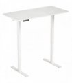 HOMCOM Standing Desk Memory Control Height Adjustable Desk 2 Cable Holes LED Display Sit Stand Desk White