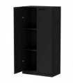 HOMCOM 120 cm Tall Storage Cabinet Cupboard, 3-Tier File Organiser Wooden Filing Cabinet, Black