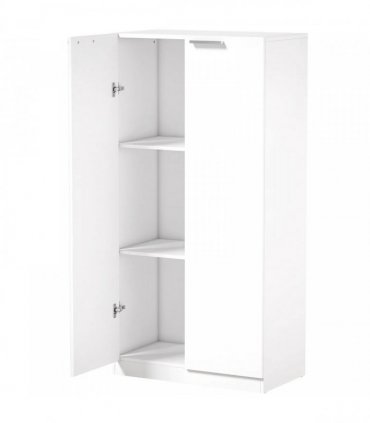 HOMCOM 120 cm Tall Storage Cabinet Cupboard, 3-Tier File Organiser Wooden Filing Cabinet, White