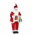 HOMCOM 120cm Life Size Singing Dancing Santa Claus, Standing Musical Animated Santa with Gift and Candy Cane, Posable Arms, Handcrafted, Sound Touch Activated, Moving Christmas Figure Decoration