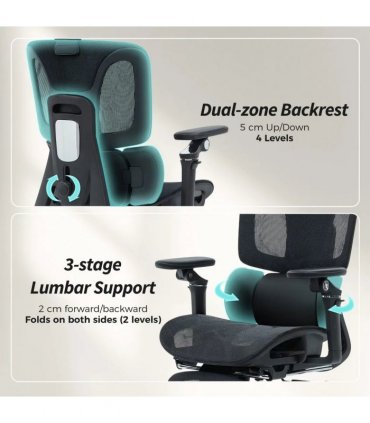 HOMCOM Ergonomic Office Chair, High Back Mesh Desk Chair, Black