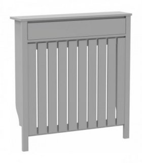 HOMCOM 93 x 88.5cm Rustic-Look Radiator Cover - Grey