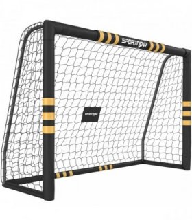 SPORTNOW Football Goal, 8 x 5ft Portable Football Net with EPE Foam Padding, PVC Tube Covers Ground Stakes and Metal Frame