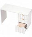 HOMCOM Computer Desk with 3 Drawers Reversible Home Office Desk 120 cm, White