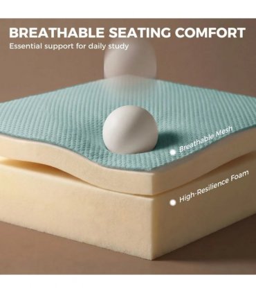 HOMCOM Office Chair, Armless Computer Desk Chair with Breathable Mesh, Adjustable Height, Swivel Wheels, Light Blue