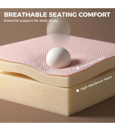 HOMCOM Office Chair, Armless Computer Desk Chair with Breathable Mesh, Adjustable Height, Swivel Wheels, Pink