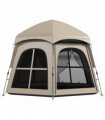 Outsunny Pop Up Tent 3000mm Waterproof Instant Camping Tent 3-4 Person with 2 Doors 4 Windows Khaki