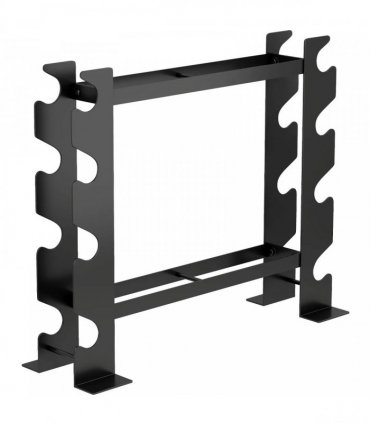 SPORTNOW 4-Tier Dumbbell Rack, Heavy-Duty Weight Rack for Dumbbells, Kettlebells and Multiple Balls, 200 KG Capacity, Black