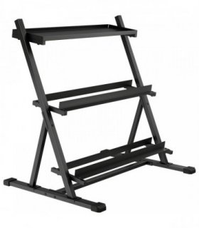 SPORTNOW 3-Tier Adjustable Dumbbell Rack, Heavy-Duty Weight Rack for Dumbbells, Kettlebells and Multiple Balls, Space-Saving Weight Storage Stand for Home Gym, 200 KG Capacity