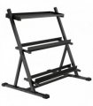 SPORTNOW 3-Tier Adjustable Dumbbell Rack, Heavy-Duty Weight Rack for Dumbbells, Kettlebells and Multiple Balls, Space-Saving Weight Storage Stand for Home Gym, 200 KG Capacity