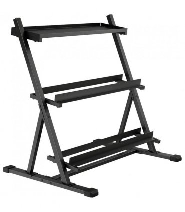 SPORTNOW 3-Tier Adjustable Dumbbell Rack, Heavy-Duty Weight Rack for Dumbbells, Kettlebells and Multiple Balls, Space-Saving Weight Storage Stand for Home Gym, 200 KG Capacity