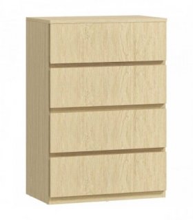 HOMCOM Chest of Drawers, 4-Drawer Storage Cabinets, Modern Dresser, Storage Drawer Unit for Bedroom
