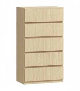 HOMCOM Chest of Drawers, 5-Drawer Storage Cabinets, Modern Dresser, Storage Drawer Unit for Bedroom