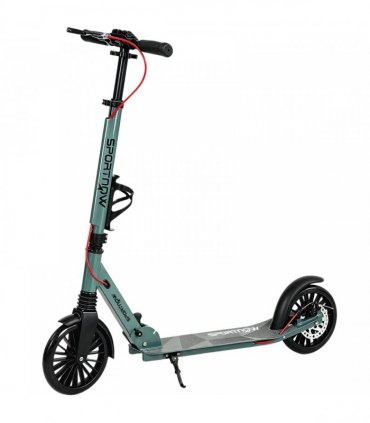SPORTNOW Foldable Kick Scooter with Height Adjustable Handlebar, One-click Folding Adult Scooters with 200 mm Big Wheels, Silver Tone