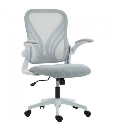 HOMCOM Mesh Office Chair with Foldable Backrest - Light Grey