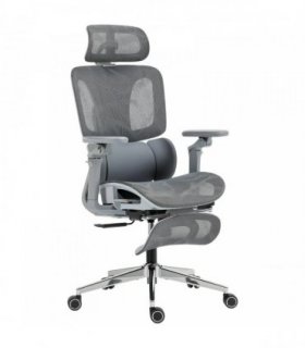 HOMCOM Ergonomic Office Chair, High Back Mesh Desk Chair, Grey