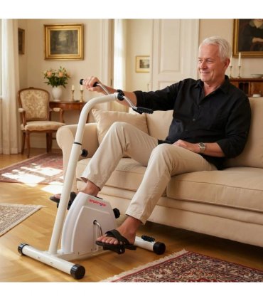SPORTNOW Seated Pedal Exerciser with Dual Massage and Adjustable Height