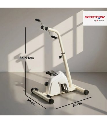 SPORTNOW Seated Pedal Exerciser with Dual Massage and Adjustable Height