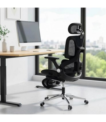 HOMCOM Ergonomic Office Chair, High Back Mesh Desk Chair, Black