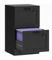 HOMCOM 2-Drawer Filing Cabinet with Lock - Black