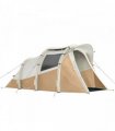 Outsunny Inflatable Camping Tent w/ Air Pump, Easy Setup 2-3 Person Blow Up Tent, Khaki
