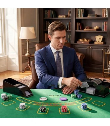 SPORTNOW 500-Piece Poker Chips Set with Card Shuffler, Card Shoe, Case, Casino Texas Holdem Poker Set with Mat, Silver Tone