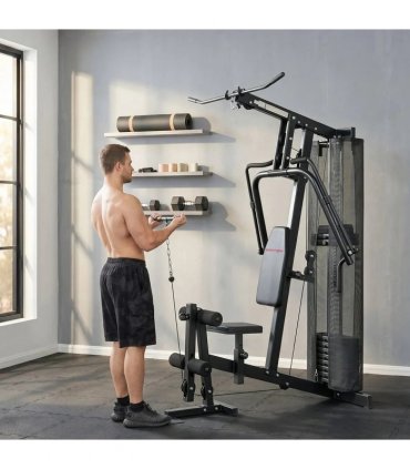 SPORTNOW Multi Gym with Adjustable Seat and Back, All in One Home Gym Machine with 45kg Weight Stack for Full Body Strength Training