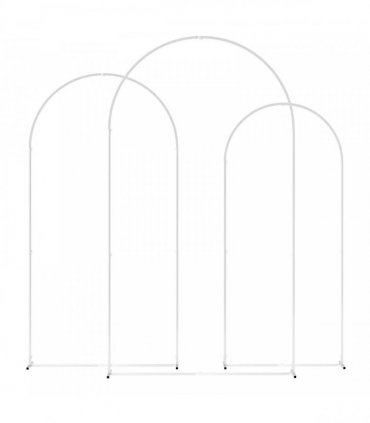 Outsunny Wedding Arch Frame Set, Metal Balloon Arch Stand Set, Balloon Arch Stand Set for Birthday Party, 2.2, 2, 1.8 m White