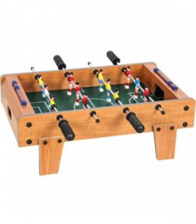 SPORTNOW 20 in Table-top Football Table with Stainless Steel Rods, Compact Foosball Table for Kids and Adults, All-Inclusive Foosball Game Set for Indoor, Nature Wood Finish
