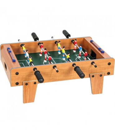 SPORTNOW 20 in Table-top Football Table with Stainless Steel Rods, Compact Foosball Table for Kids and Adults, All-Inclusive Foosball Game Set for Indoor, Nature Wood Finish