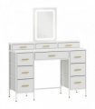 HOMCOM Multi-Storage Elegant Dressing Table, with LED Mirror - White