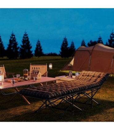 Outsunny 67cm Wide Folding Bed, Camping Cot for Adults with Mattress, Storage Pocket, Carry Bag, Max Load 150kg, Black