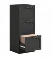 HOMCOM 3-Drawer Filing Cabinet with Lock - Black