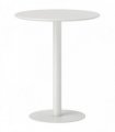 HOMCOM Dining Table, Round Kitchen Table with Steel Base for Living Room, Dining Room, 60 x 60 x 72cm, White