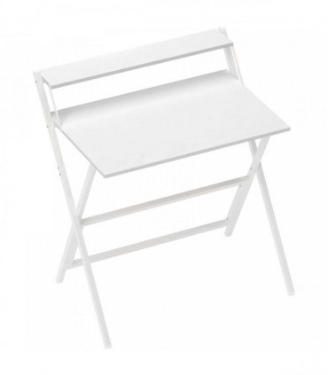 HOMCOM 81.5 cm Folding Computer Desk with Monitor Shelf - White