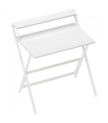 HOMCOM 81.5 cm Folding Computer Desk with Monitor Shelf - White