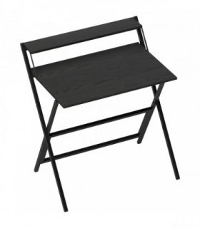 HOMCOM 81.5 cm Folding Computer Desk with Monitor Shelf - Black