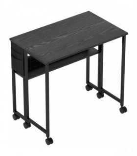 HOMCOM 80 cm Drop Leaf Writing Work Desk - Black