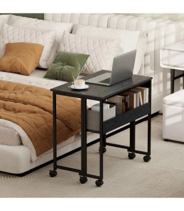 HOMCOM 80 cm Drop Leaf Writing Work Desk - Black