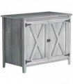 Outsunny Wooden Garden Shed, Outdoor Fir Wood Storage Shed with Shelf and Double Doors, Light Grey