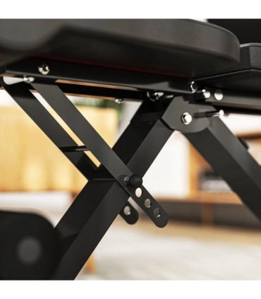 SPORTNOW Foldable Weight Bench, Adjustable Incline Flat Bench Press with 6-Level Backrest, 4-Level Seat, Leg Extension for Home Gym Workout Full Body Strength Training