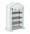 Outsunny Four-Tier Mini Greenhouse, with Reinforced Plastic Cover